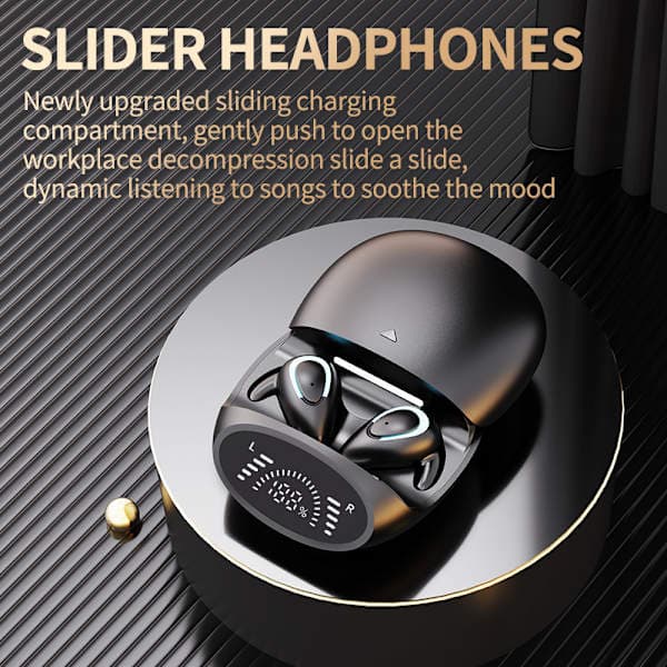 RD57 Trådløse Bluetooth-hodetelefoner for søvn, doble ører, 5.4 Mini Sport In-ear-plugger