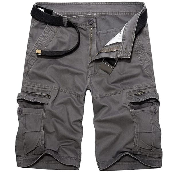 Mode Man Haalarit Solida Casual Lyhyet Housut Harmaa 33