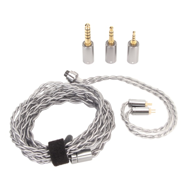 Øretelefonopgraderingskabel 2,5 mm 3,5 mm 4,4 mm stik kobberbelagt sølv erstatnings-ørepropper ledning til BQEYZ