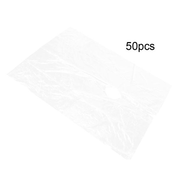 50 stk Engangs hårklippefarveforklæde Vandtæt frisørkjole Cape 92 x 130cm