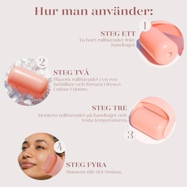 Jade Roller & Gua Sha Set i Rosenkvarts - Ansiktsmassage mot Rynkor & Muskelspänningar Rosa och grön -
