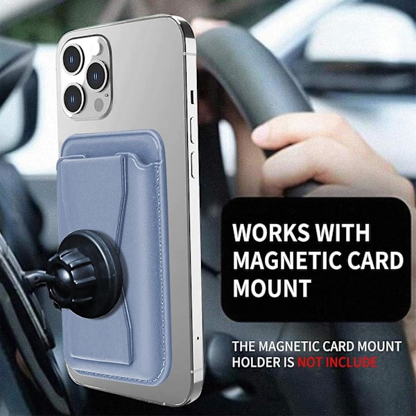 Magsafe-korttikotelo, nahkainen puhelinlompakko magneettisella jalustalla ja sormipidikkeellä iPhone 15/14/13/12 -sarjalle.pa