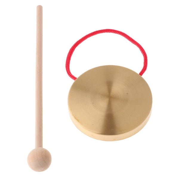 Hånd Gong Cymbaler Messing Kobber Gong Instrument med Runde Spil