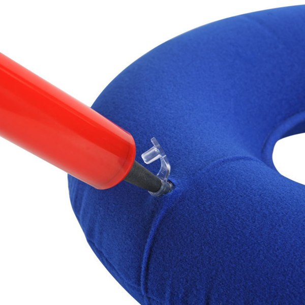 Oppblåsbar smultringpute Tykk PVC rund form Forhindre liggesår Lekkasjesikker Rullestolkrakk StolputeMørkeblå