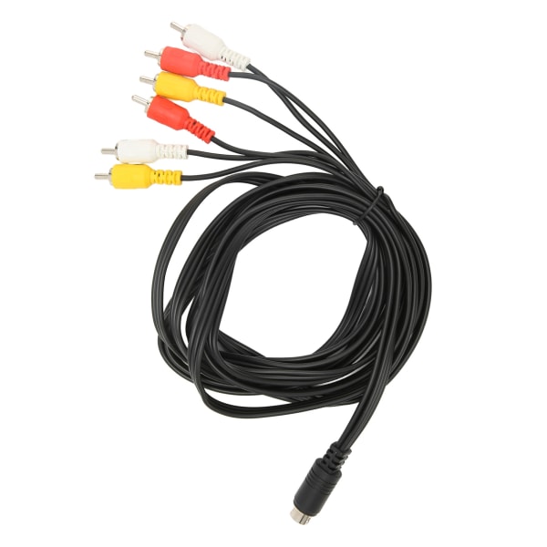 Mini DIN till 6 RCA-kabel 9-stifts klarsignal stabil ljudvideokomposittråd för digital videokamera TV AV-mottagare