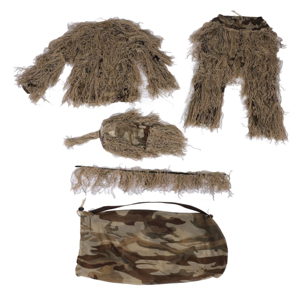 5 i 1 camouflage jagtdragt Camouflage jagt beklædning Jagt tøj inklusive jakke bukser Hætte bæretaske til unisex voksne