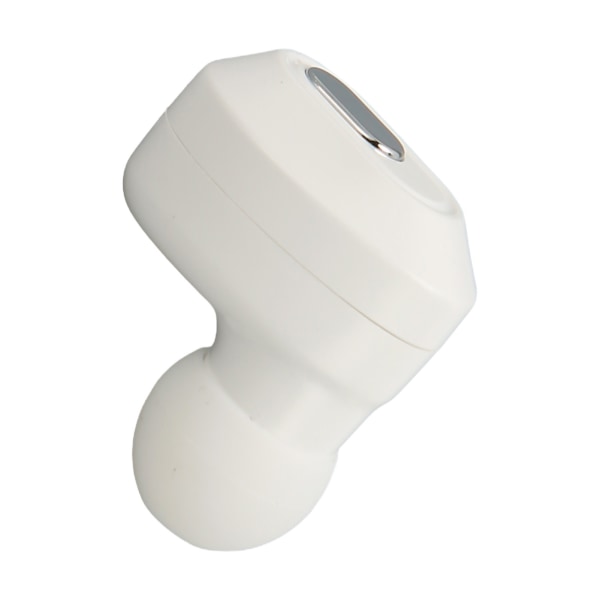 Enkel øreplugg Mini Bluetooth 5.3 Enkel øreplugg IPX5 vanntett enkel trådløs øretelefon for forretningssport Hvit