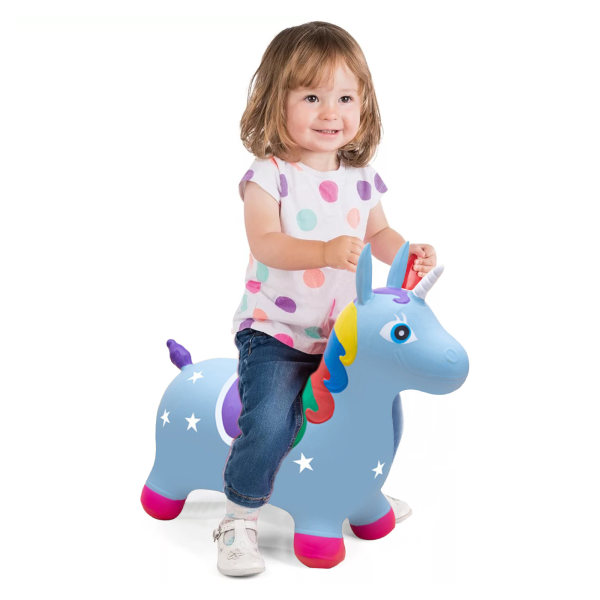 Puhallettava pomppiva hevonen Hyvä pomppiminen Paksu kirkkaat värit Söpö ratsastus pomppivilla eläinleluilla lapsille kotiin