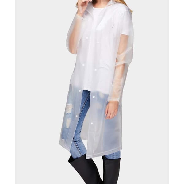 Transparent regnfrakk Vanntett regnponcho Regntøy (PA)