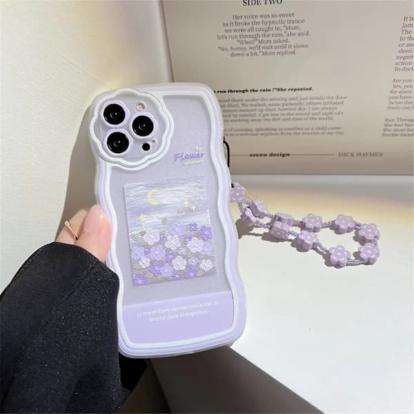 Blomstrete deksel for iPhone 11 Pro - Lilla blomsterdesign, kompatibelt med iPhone 11