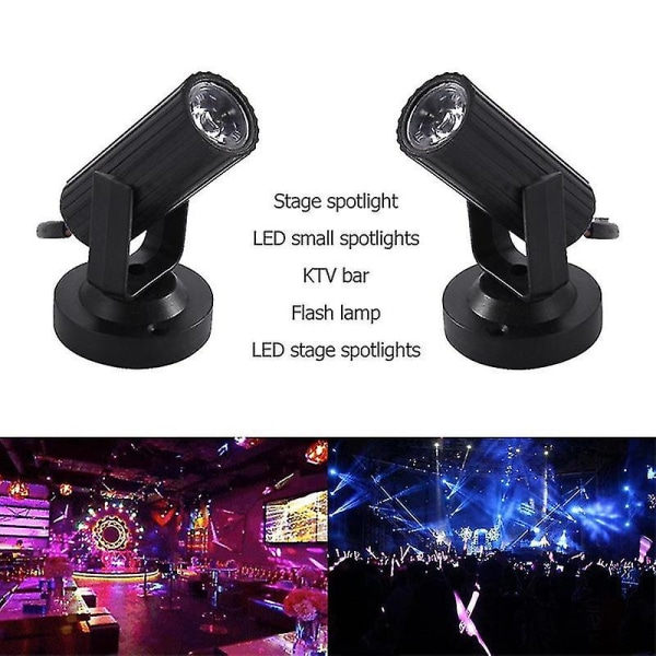 RGBW 1W LED Scenbelysning Spin Pinspot Light Beam Spotlight Party DJ Disco DMX Gul Yellow