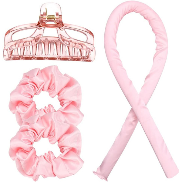 Lämpökiharrinpanta ilman lämpöä, hiusrullat hiusklipsillä, Lazy Curler, lämmöttömät silkkikihartimet, tee-se-itse-hiustenmuotoilutyökalut