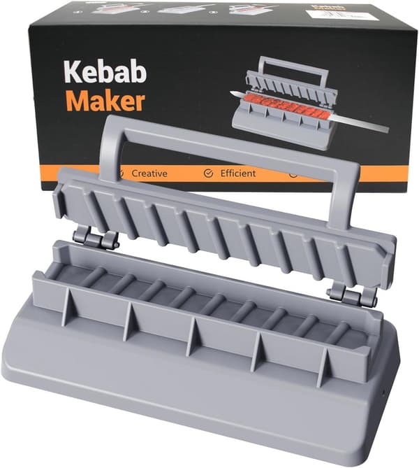 Kebab Maker Press, Manuell Grå Plast Kofta Form For Tradisjonell Kebab, BBQ, Og Hjemmelaging