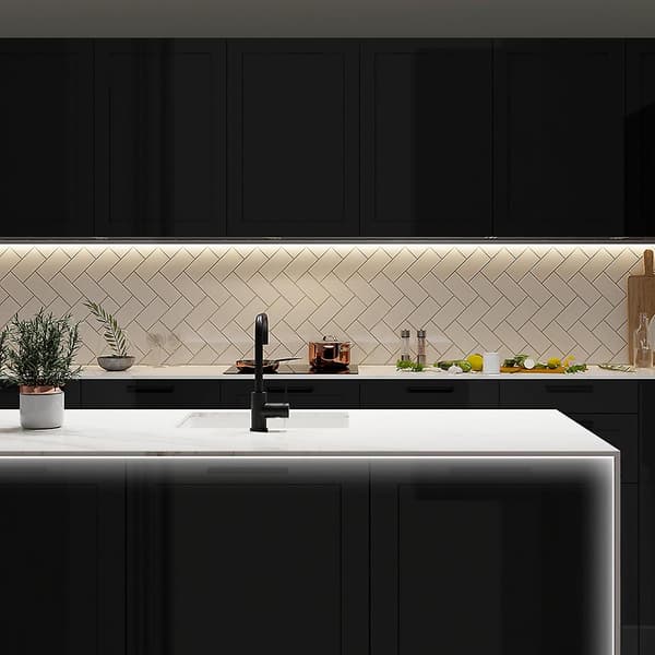 Varmhvit LED-stripelys Varmhvit tape med bevegelsessensor 2 meter - Eksternt batteri