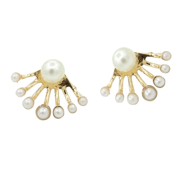 Kvinner Fashional delikat bakre hengende små perler Ear Stud øredobber dekorasjon smykker