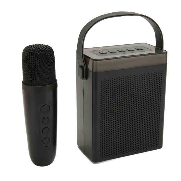 Karaokekone Monitoiminen RGB Lighting Kannettava Bluetooth kaiutin kahdella langattomalla mikrofonilla aikuisille ja lapsille musta
