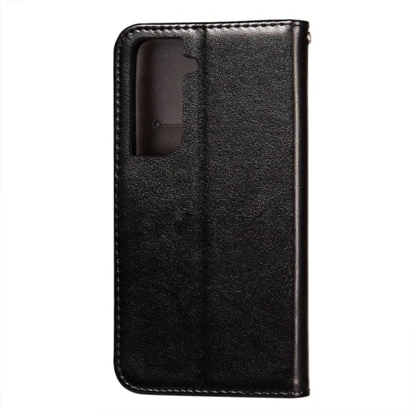 Samsung Galaxy S21 Plus - Ekte skinnfodral - Svart Svart Svart