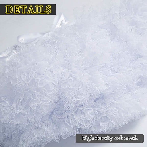 Damekjole i chiffon med elastisk midje, puffet tyllskjørt, prinsesseballett, danseskjørt, underskjørt