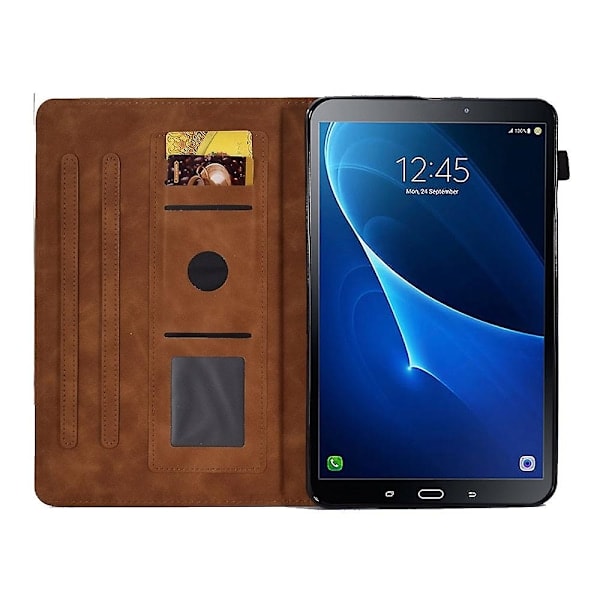 Til Samsung Tab A 10.1 T580/T585 (2016) præget fladt Samsung Galaxy Tab A 10.1 (201 Brown