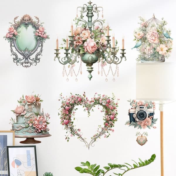Blomväggdekaler DIY Konst Väggdekaler Dekaler Dekoration