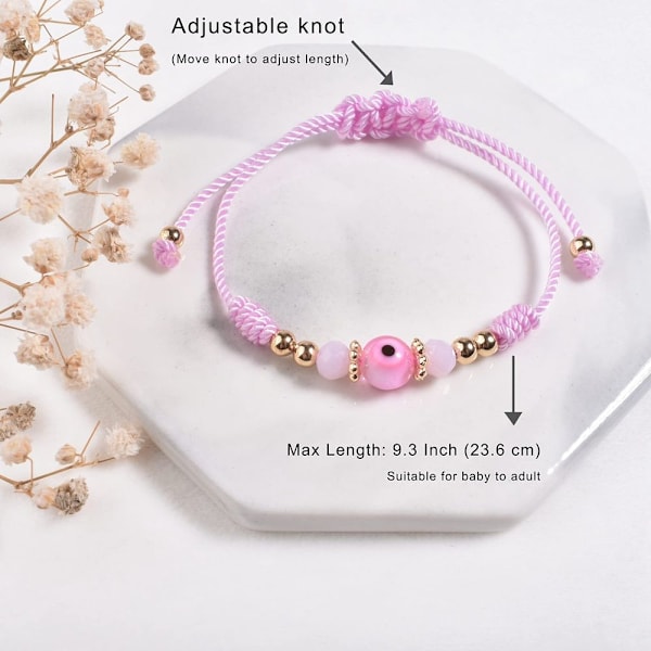 Onde øye armbånd Rep armbånd rosa