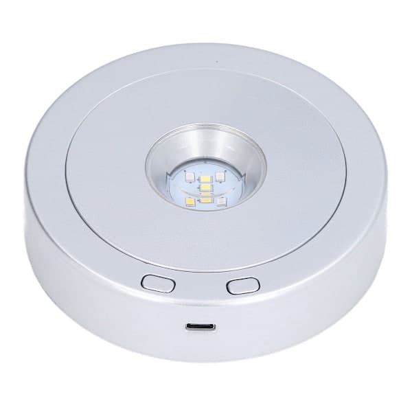 LED displaybase, USB, RGB, farverigt lys, roterende krystal KLB