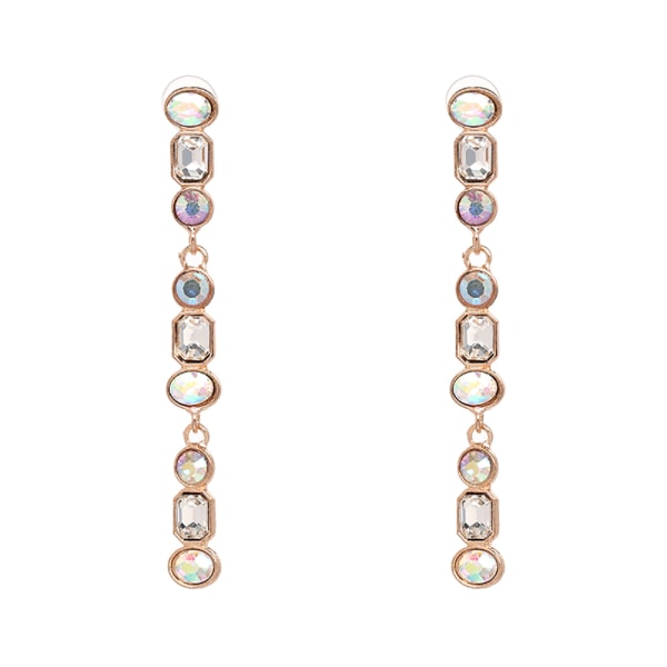 Mote stil legering kvinnelige lange øredobber smykker gave (lys fargerik)