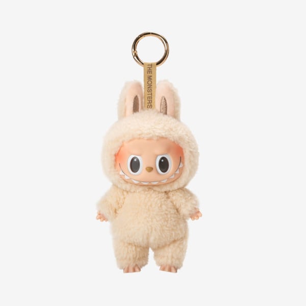 Pop Mart Labubu The Monsters – Spännande Macaron Plysch Nyckelring Serie (1 Blind Box, 1.0) one Generation Soymilk