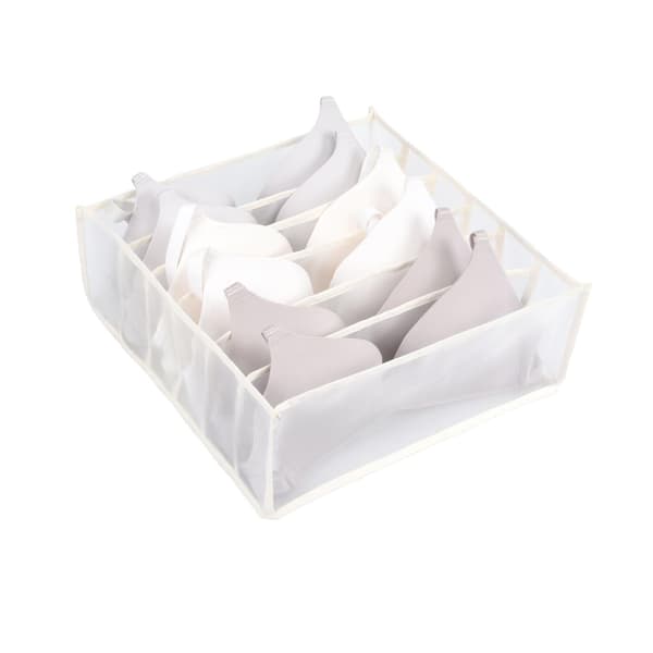Skuffeorganiser, 6 rum - Hvid