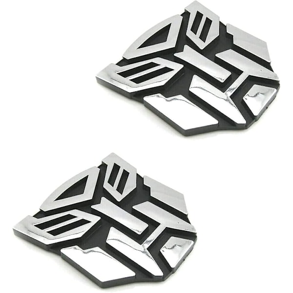 Autobot bilklistermärken, par, kromfinish, PVC, Bilemblem, Transformers, biltillbehör