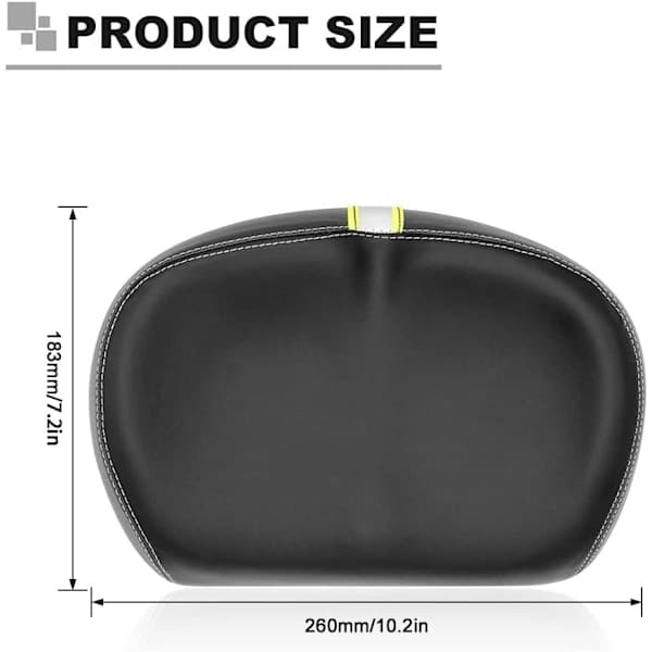 Mukava leveä satulaton pyörän satula memory foam -pehmusteella cuz