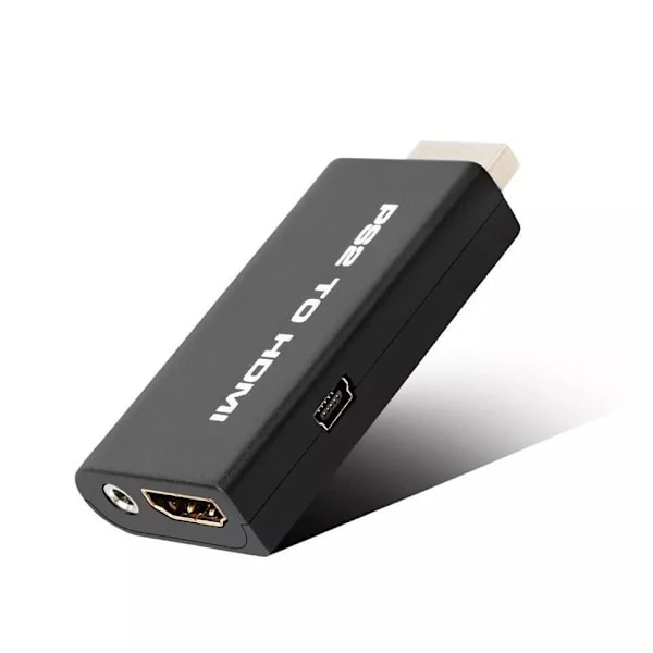 PS2 TIL HDMI, spill til HDMI, med lyd- og videokonverter