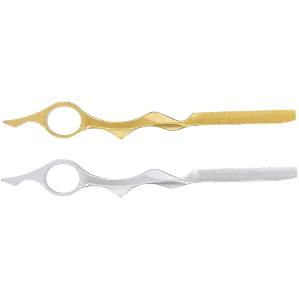 2 st Professionell rostfritt stål hårstyling trimning rakhyvel Hårförtunning rakkniv