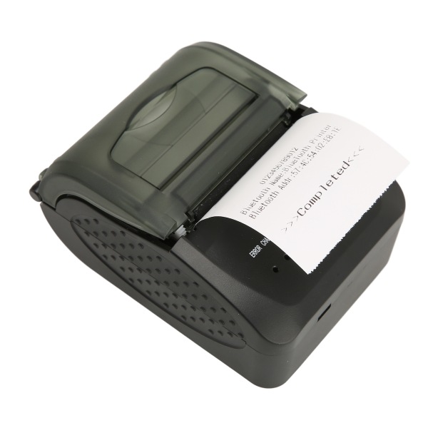 Bärbar kvittoskrivare 58 mm Bluetooth 4.0 Snabb utskrift Lågbrus thermal miniskrivare för hemkontorsbutik 100?240V EU-kontakt