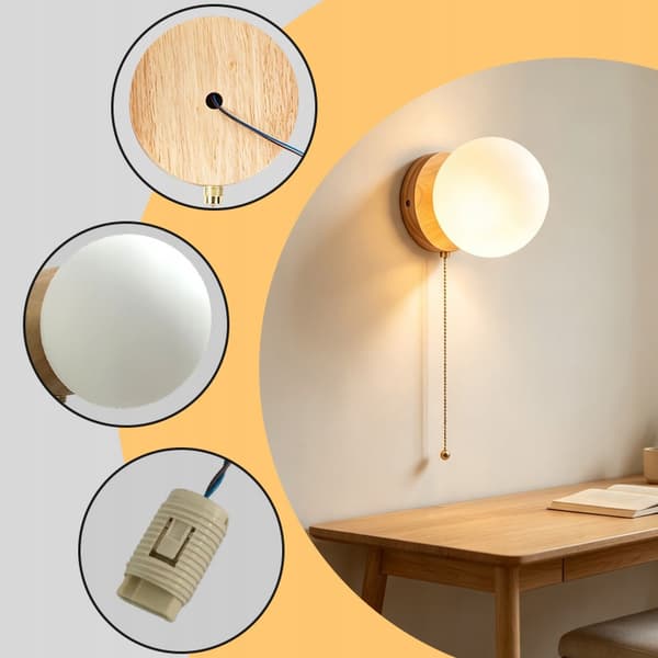 Modern Vit Glas Vägglampa G9 Minimalistisk Väggbelysning för Sovrum