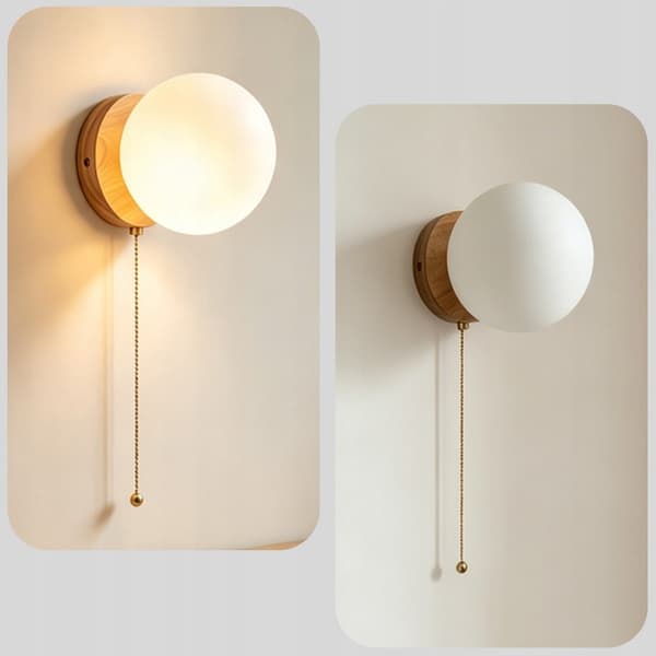 Modern Vit Glas Vägglampa G9 Minimalistisk Väggbelysning för Sovrum