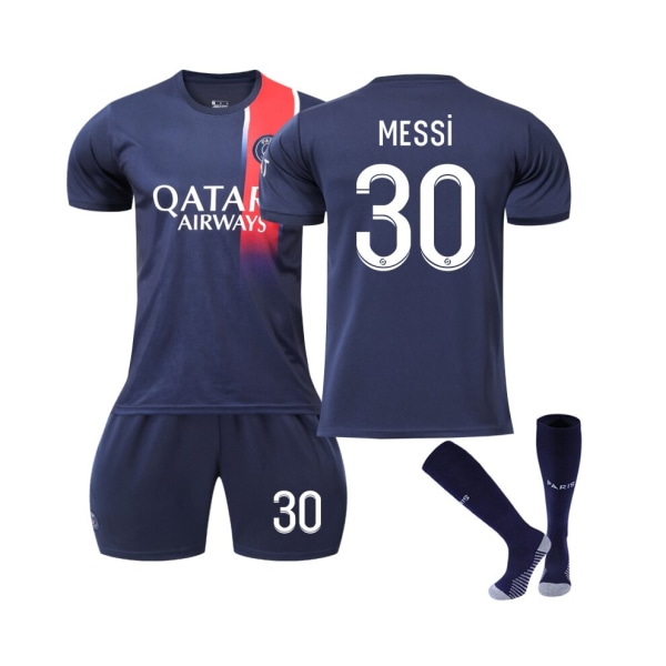 (Paris Saint-Germain #30 Messi 2023/2024 hemmafotbollströja 24(130-140CM)