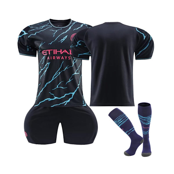 2023/24 Manchester City Third Shirt Team Fotbollströja Set L(175-180CM)
