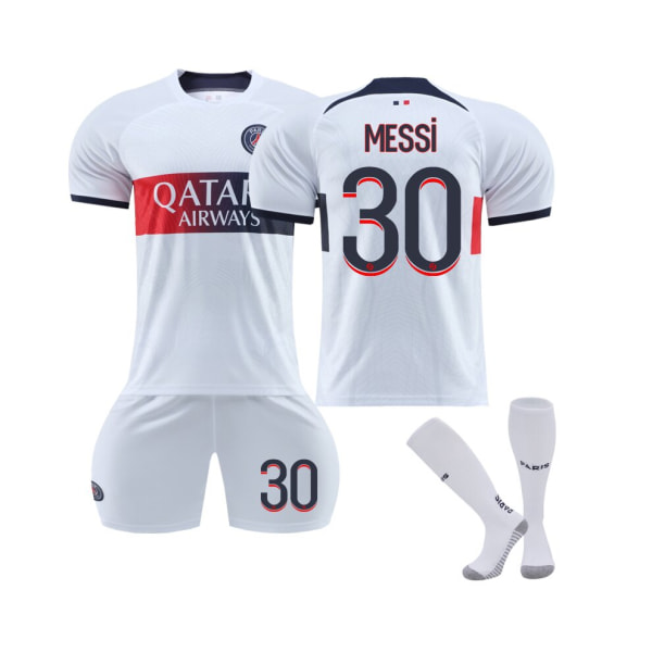 (Paris Saint-Germain #30 Messi 2023/2024 Borta fotbollströja 24(140-145CM)