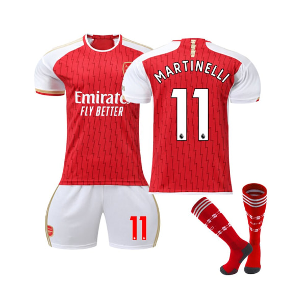 (2023/24 Arsenal hemmatröja #11 Martinelli set 26(145-150CM)