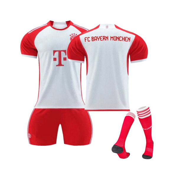 (2023/24 Bayern Hemmalag Fotbollströja Kit för barn Vuxna 20(110-120CM)