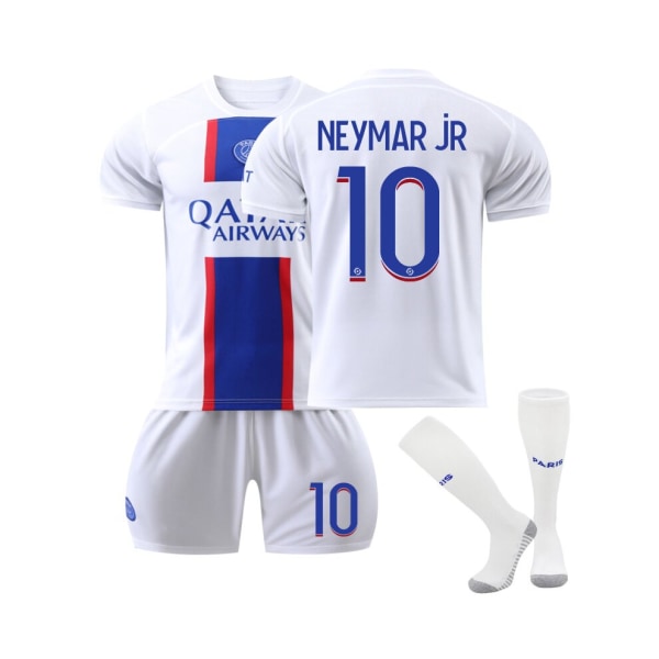 Juventus 22/23 bortatröja Neymar jR No.10 Fotbollströja 3-delade kit för barn Vuxna 28(150-155CM)