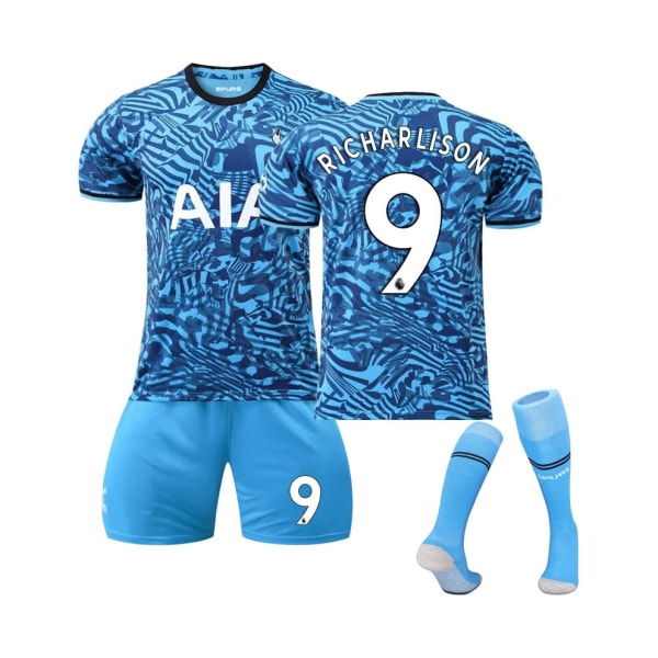 ( Tottenham Hotspur Third Stadium Jersey 2022-23 Richarlison No.9 Fotbollströja 3-delade kit för barn Vuxna L(175-180CM)