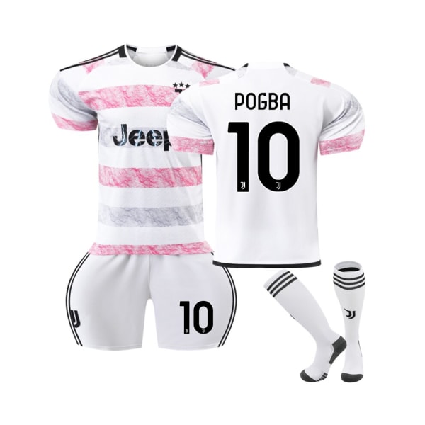 (2023-24 Juventus hemma #10 Pogba fotbollströja kit 16(90-100CM)