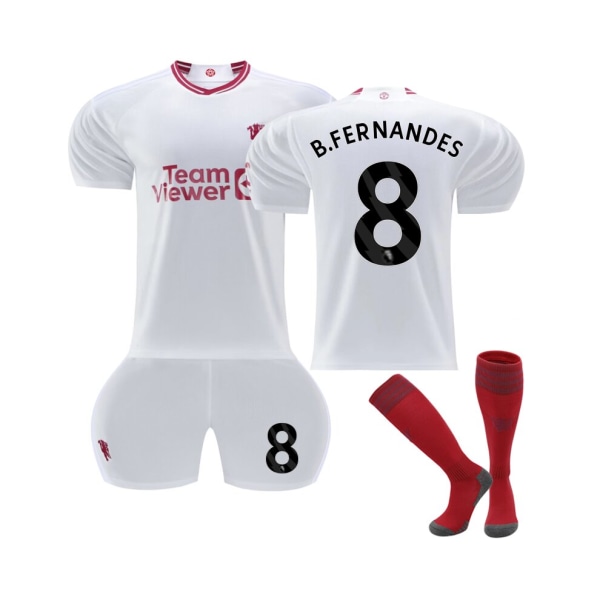 (2023/24 Manchester United Third Shirt #8 B.Fernanders set 28(150-155CM)