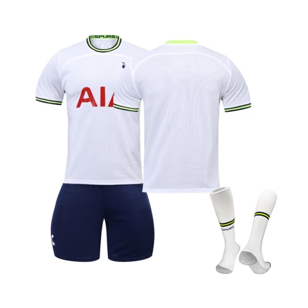 (Tottenham Hotspur hemmatröja 2022/23 lagfotbollströja 3-delade kit för barn, vuxna Grön XL