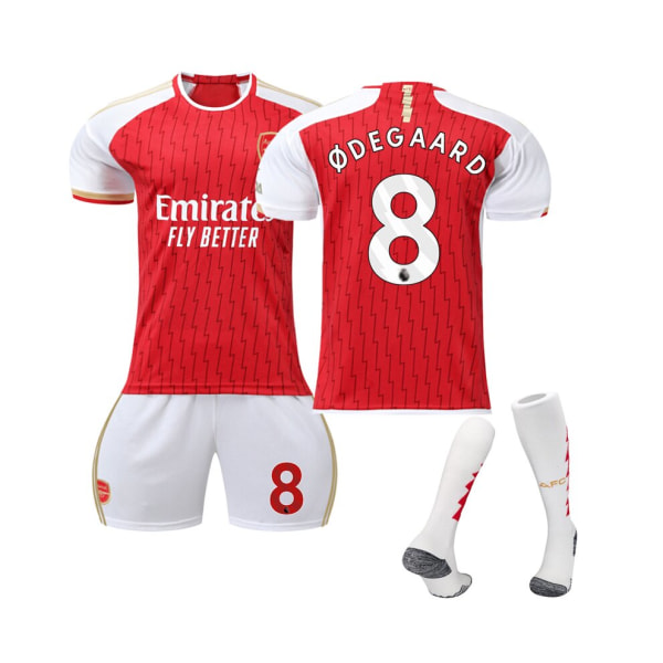 (2023/24 Arsenal hemmatröja #8 Ødegaard Fotbollströja Kit för barn Vuxna 26(140-150CM)