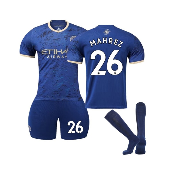 (2023/24 Manchester City No.26 Mahrez Year of the Rabbit Special Edition Fotbollströja för barn Vuxna 24(130-140CM)