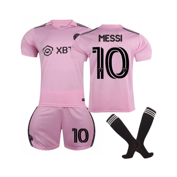 (Inter Miami CF 2023 hemmatröja Lionel Messi #10 Fotbollströja för barn, vuxna 20(110-120CM)