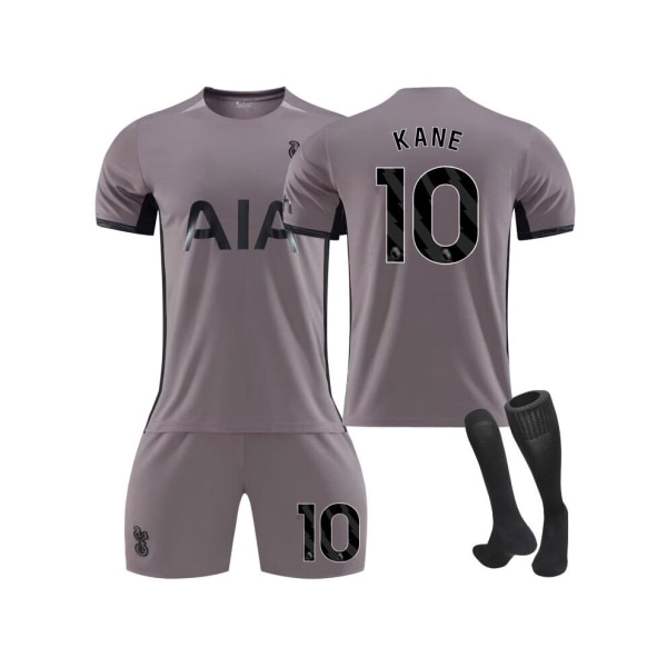 (2023/24 Tottenham Borta #10 Kane Fotbollströja Set XL(180-185CM)